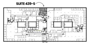 Court International Building Fourth Floor Floorplan, Suite 439-S